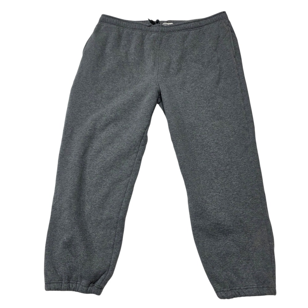 Lands End Serious Sweats Mens XXL Gray Fleece Lined Sweatpants Joggers